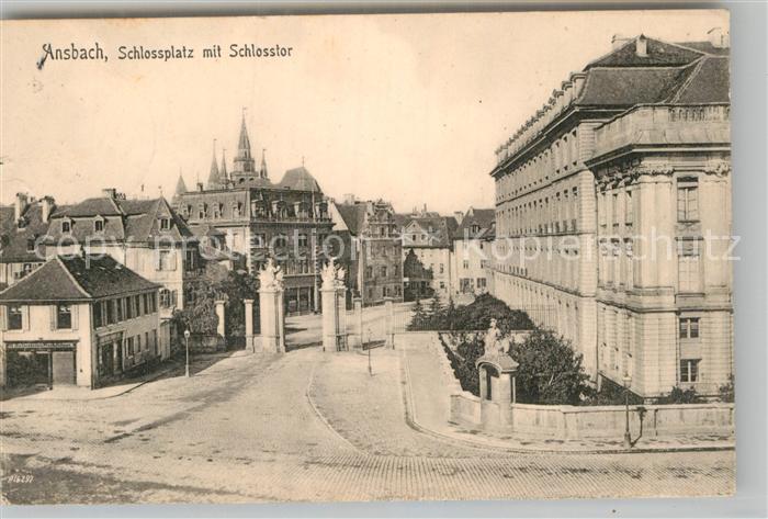 Ansbach Mittelfranken Schlossplatz Schlosstor