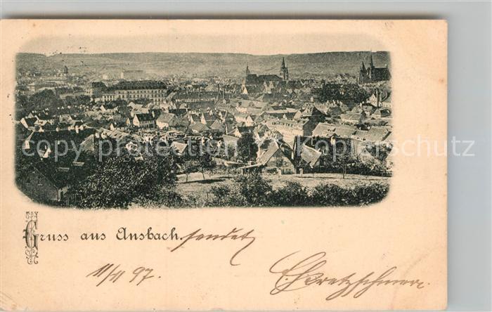 Ansbach Mittelfranken Panorama