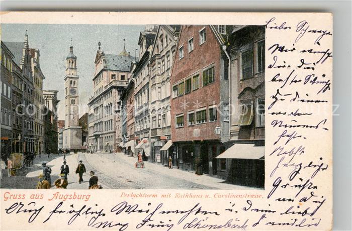 Augsburg Perlachturm Rathaus Carolinenstrasse