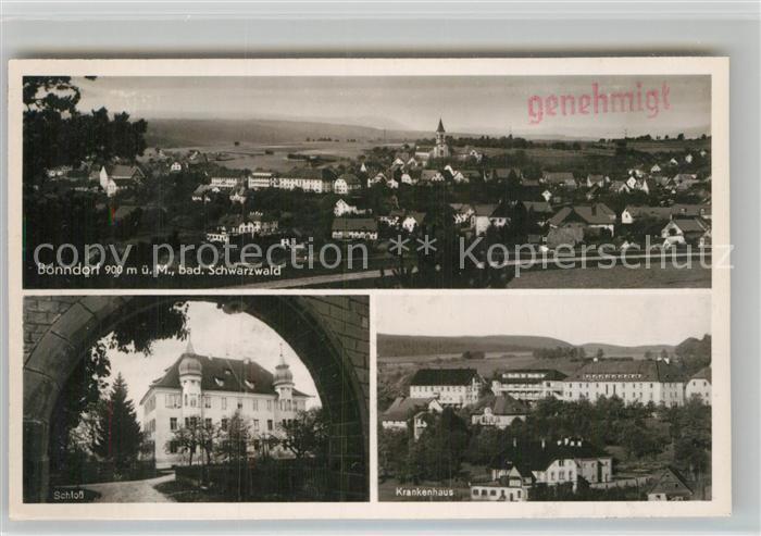 Bonndorf Schwarzwald Panorama Schloss Krankenhaus