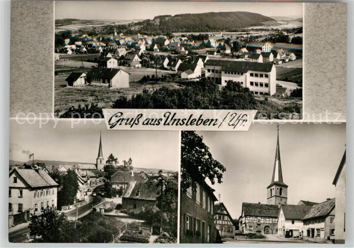 Unsleben Teilansicht Kirche Platz