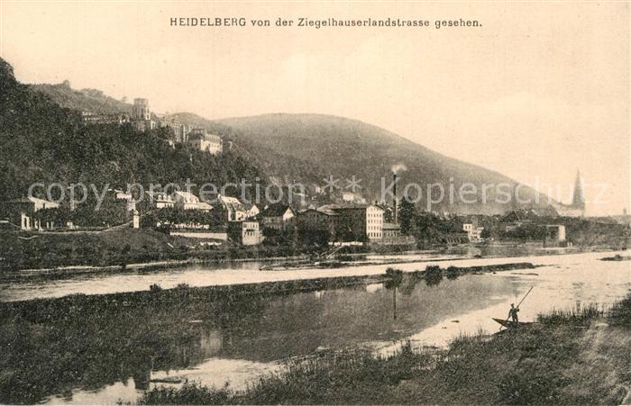 Heidelberg Neckar Blick von der Ziegelhauslandstrasse