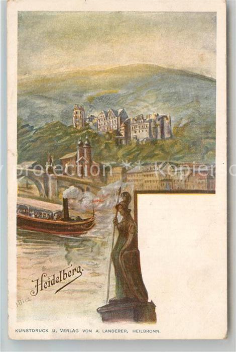 Heidelberg Neckar Schloss Neckarbruecke