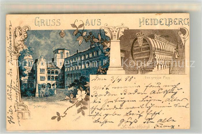 Heidelberg Neckar Schloss Das Grosse Fass