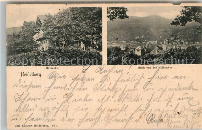 Heidelberg Neckar Molkenkur Blick von der Molkenkur