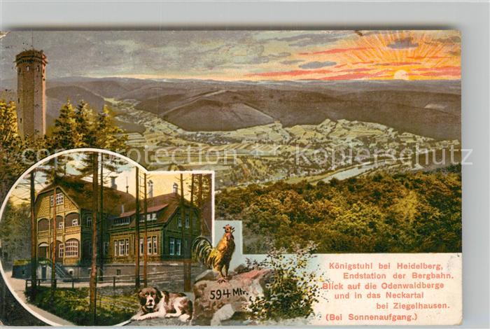 Heidelberg Neckar Koenigstuhl Odenwald