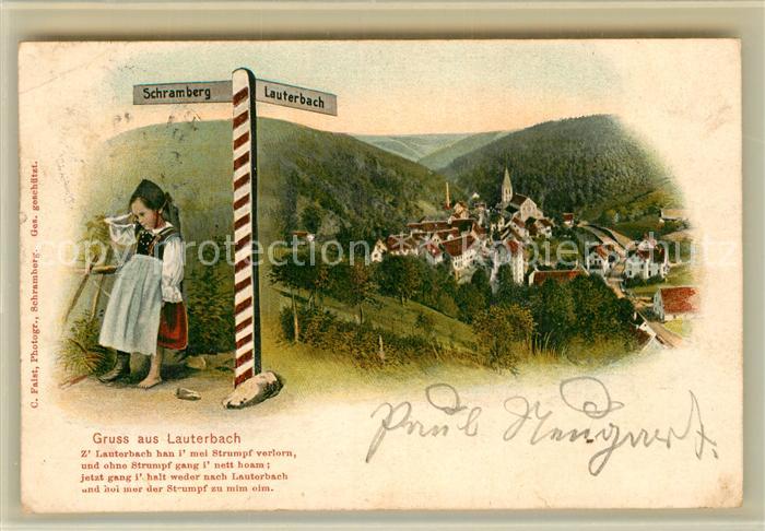 Schramberg Kleines Kind Wegweiser Teilansicht