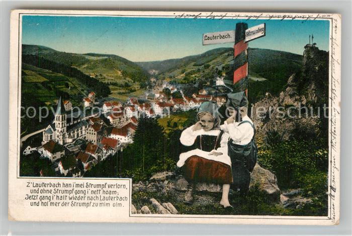 Lauterbach Schwarzwald Kinder Wegweiser Teilansicht