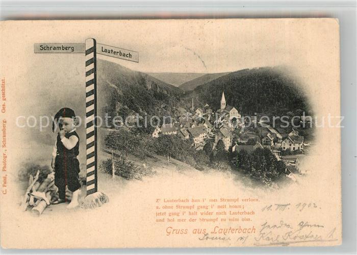 Schramberg Lauterbach Wegweiser Teilansicht