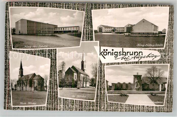 Koenigsbrunn Augsburg Koenig Ludwig Schule Katholische Kirche Kriegerdenkmal Eva