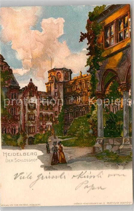 Heidelberg Neckar Schlosshof