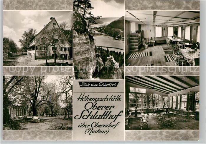 Oberndorf Neckar Blick vom Schlattfels Gasthaus Oberer Schlatthof