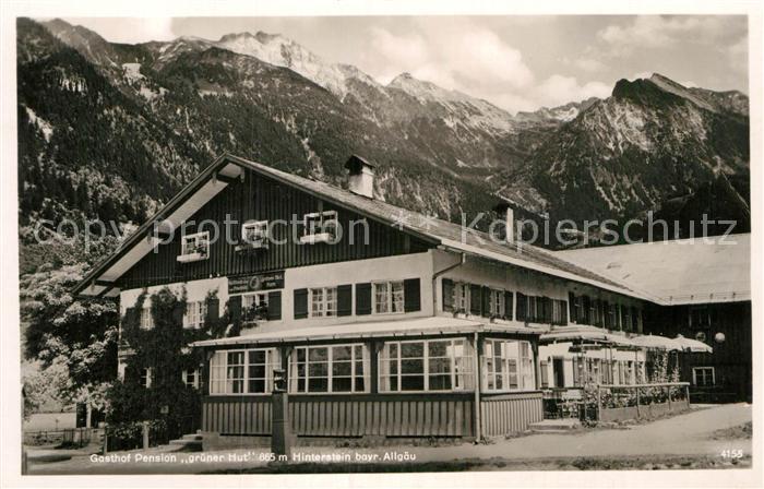 Hinterstein Bad Hindelang Gasthof Pension gruener Hut