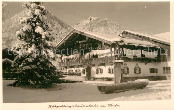 Ruhpolding Bayern Bauernhaus im Winter