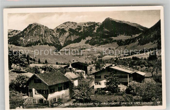 Bruck Bad Hindelang Teilansicht Hirschberg Spieser und Ornach