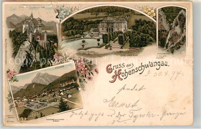 Hohenschwangau Schloss Neuschwanstein Fuessen Schlosshof