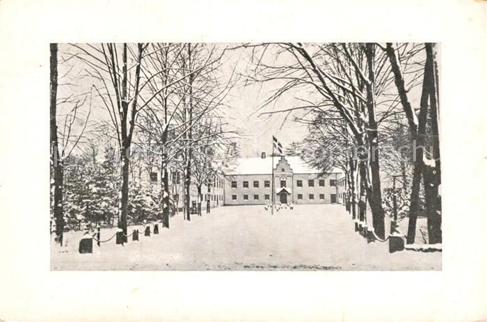 Daenemark Schloss Winterlandschaft