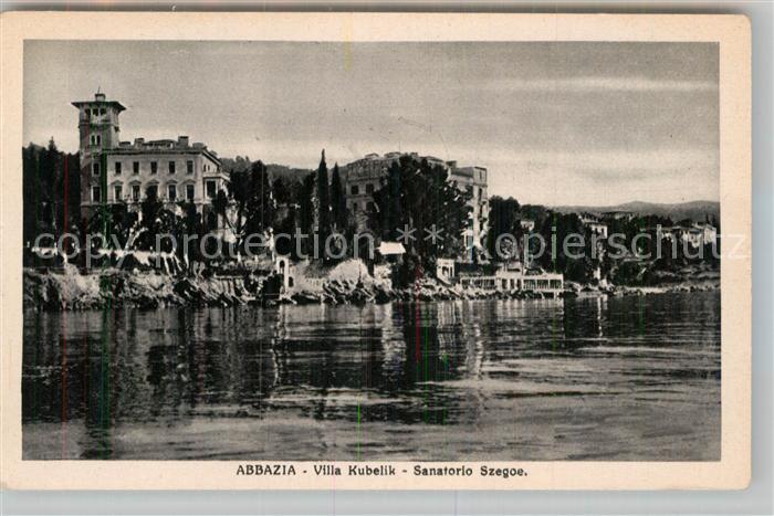 Opatija Abbazia Villa Kubelik Sanatorio Szegoe