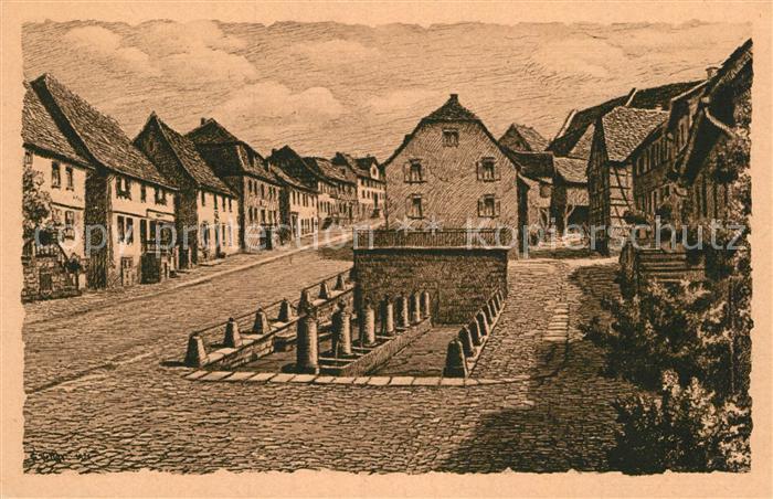 Darmstadt Mittelbruecke Zeichnung