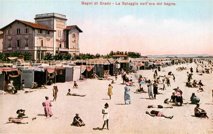 Bagni di Grado La Spiaggia nell’ora del bagno