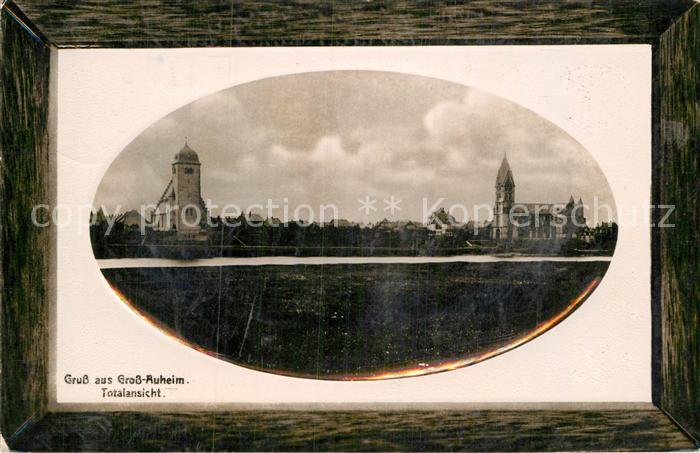 Grossauheim Teilansicht mit Kirche