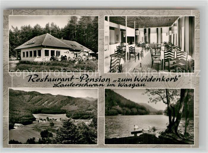 Lauterschwan Restaurant Pension zum Weidenkorb Gaststube Panoama Seepartie
