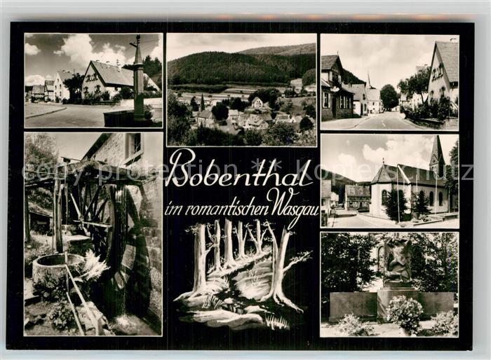 Bobenthal Dorfmotiv Brunnen Muehlad Kirche