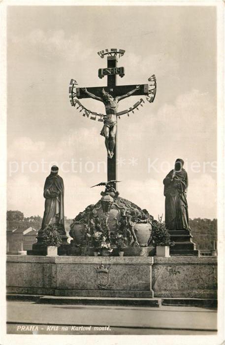 Praha Prahy Prague Kriz na Karlove moste