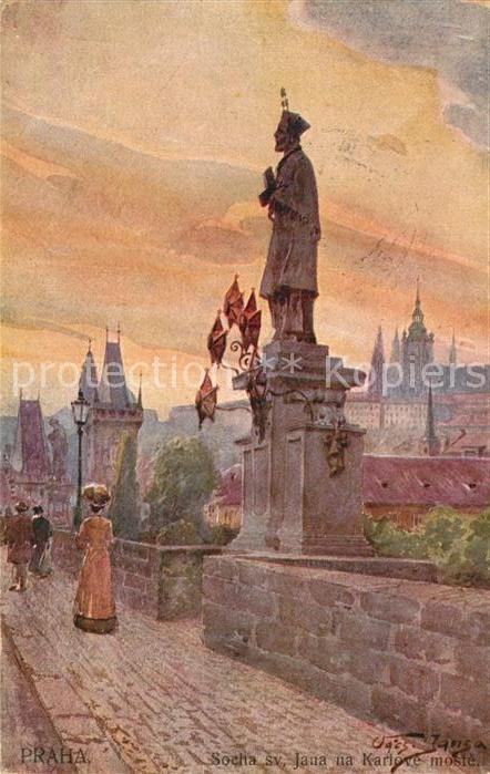 Praha Prahy Prague Socha sv Jana ua Karlove moste