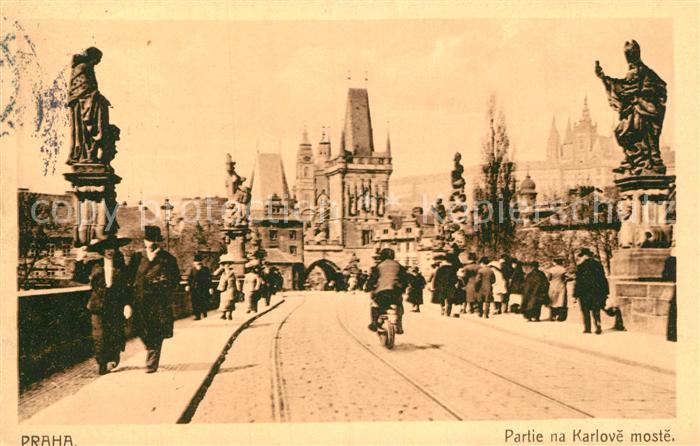 Praha Prahy Prague Partie na Karlove moste