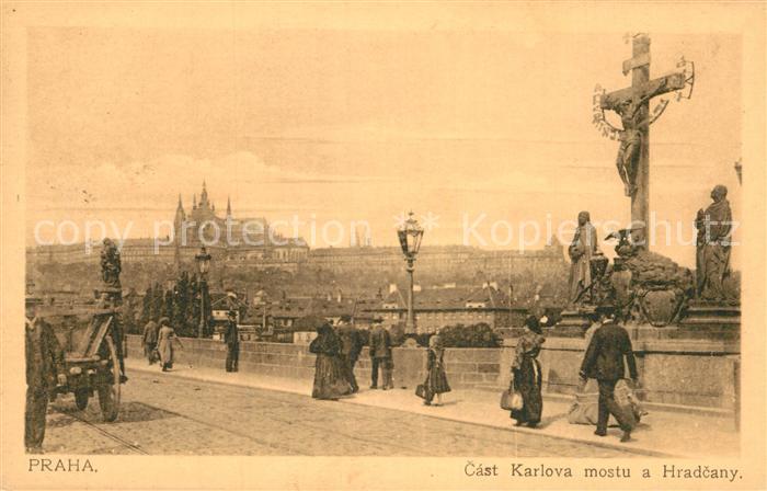 Praha Prahy Prague Cast Karlova mostu a Hradcany