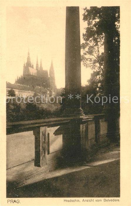 Prag Prahy Prague Hradschin Blick vom Belvedere