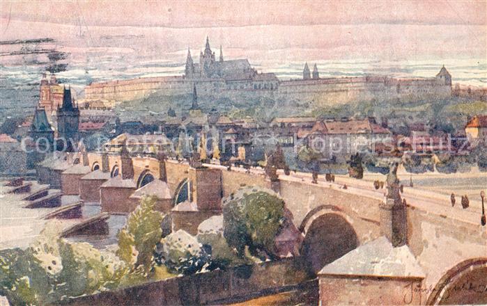 Praha Prahy Prague Panorama Hradcany