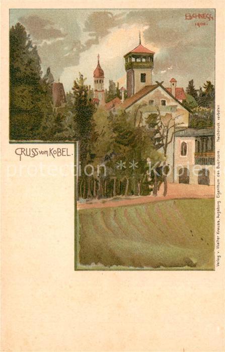 Augsburg Kobel Kirche Kuenstlerkarte