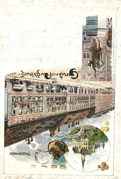 Augsburg Fuggerhaus Fuerstliches Fuggerschloss Wellenburg Kuenstler Fuchs