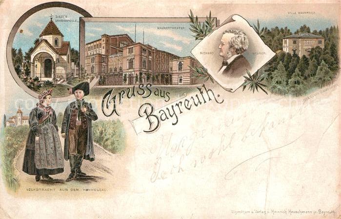 Bayreuth Volkstracht Grabkapelle Liszt Wagner Theater Richard Wagner Portrait