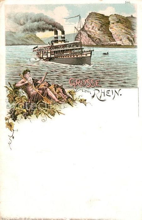 Loreley Lorelei Neptun Dampfer Felsen