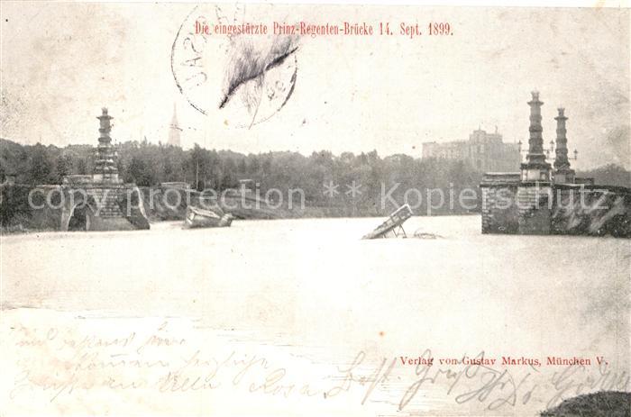 Bogenhausen Muenchen Eingestuerzte Prinz Regenten Bruecke