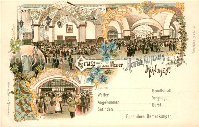 Muenchen Bayern Hofbraeuhaus