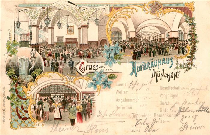 Muenchen Bayern Hofbraeuhaus