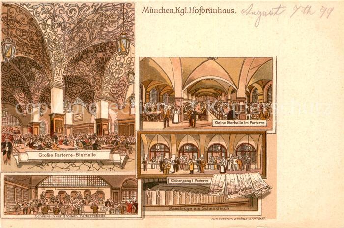 Muenchen Bayern Hofbraeuhaus Bierhallen