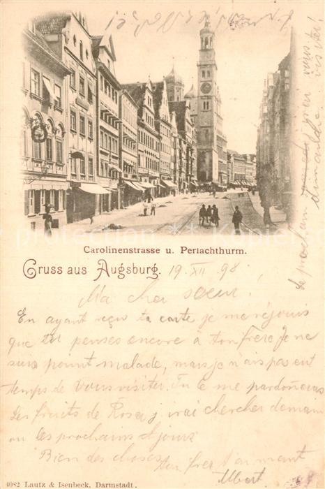 Augsburg Carolinenstrasse Perlachturm
