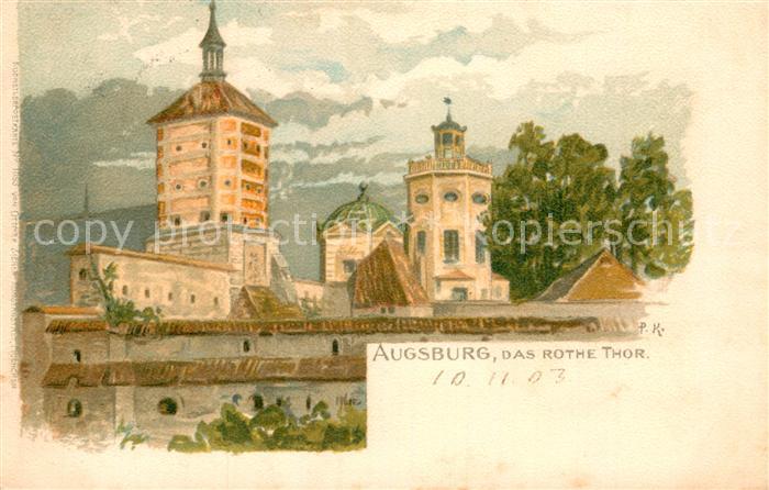 Augsburg Rotes Tor Kuenstlerkarte