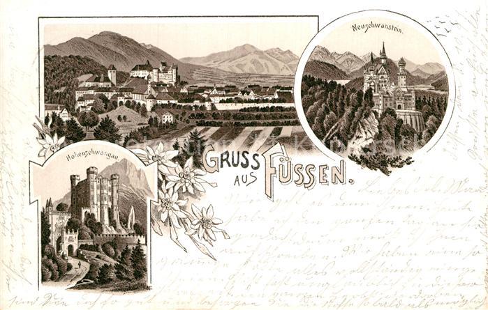 Fuessen Allgaeu Neuschwanstein Hohenschwangau
