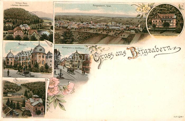 Bergzabern Bad Schloss Marktplatz Stadthaus Kurhaus