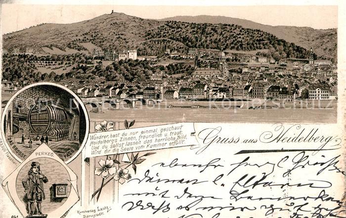 Heidelberg Neckar Perkeo Panorama