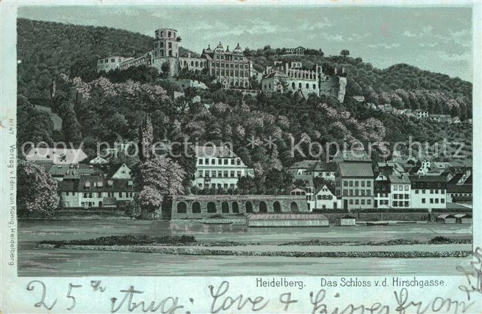 Heidelberg Neckar Schloss Hirschgasse