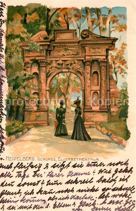 Heidelberg Neckar Schloss Elisabethentor