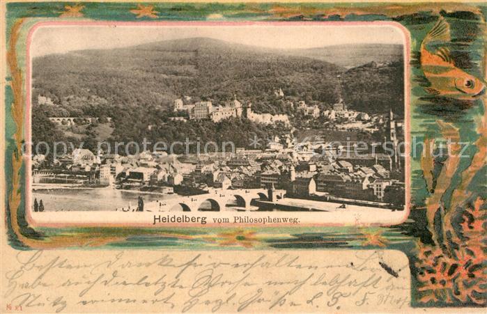 Heidelberg Neckar Panorama Bruecke Schloss