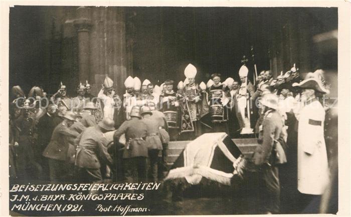 Muenchen Bayern Beisetzungsfeier Bayrisches Koenigspaar